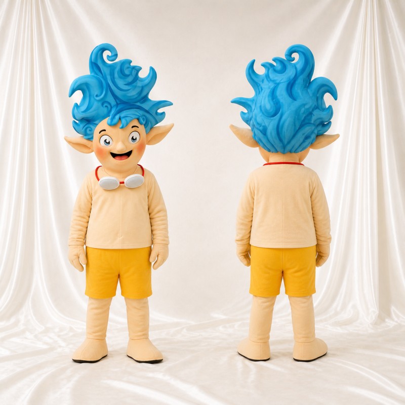 Blue Elf Character Mascot Costume Full Body for Adults Outdoor Events