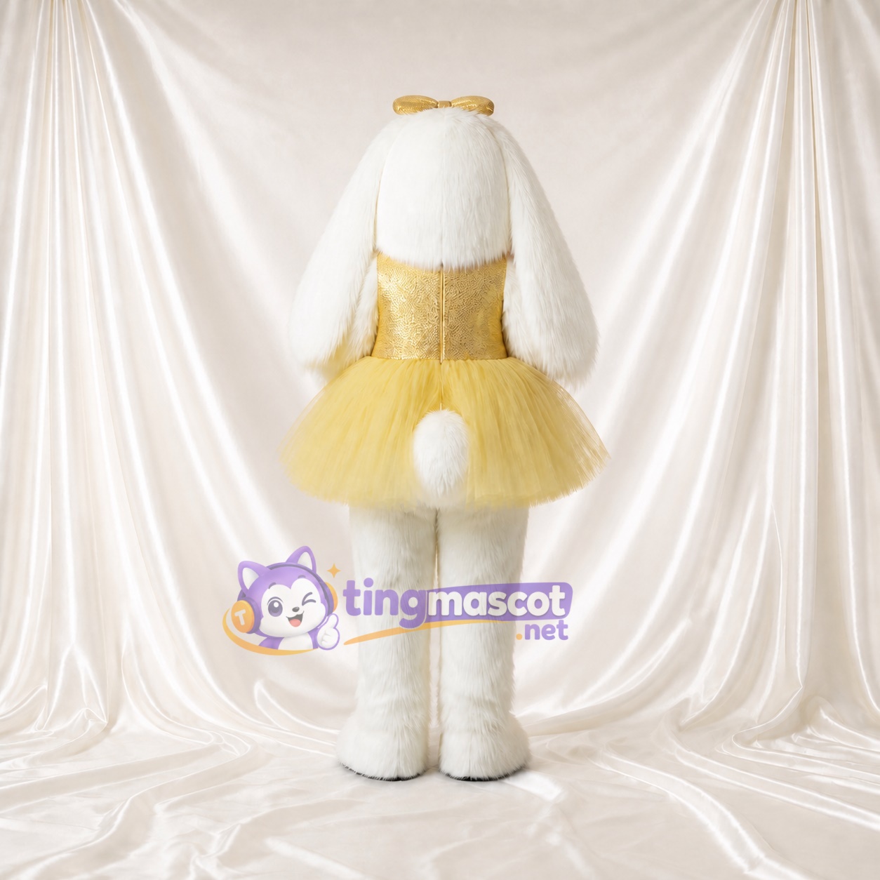 Lapin Blanc Costume de mascotte intégral pour adultes Événements de Danse Lapin Blanc Costume de mascotte intégral pour adultes Événements de Danse