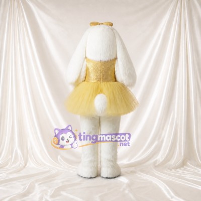 Lapin Blanc Costume de mascotte intégral pour adultes Événements de Danse