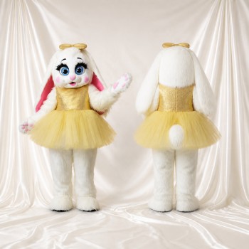 Lapin Blanc Costume de mascotte intégral pour adultes Événements de Danse