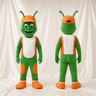 Green Grasshopper Mascot Costume Full Body for Adults School Events