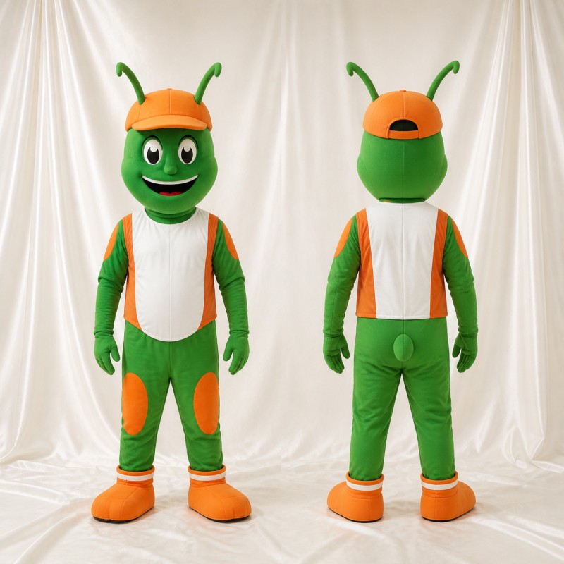 Green Grasshopper Mascot Costume Full Body for Adults School Events