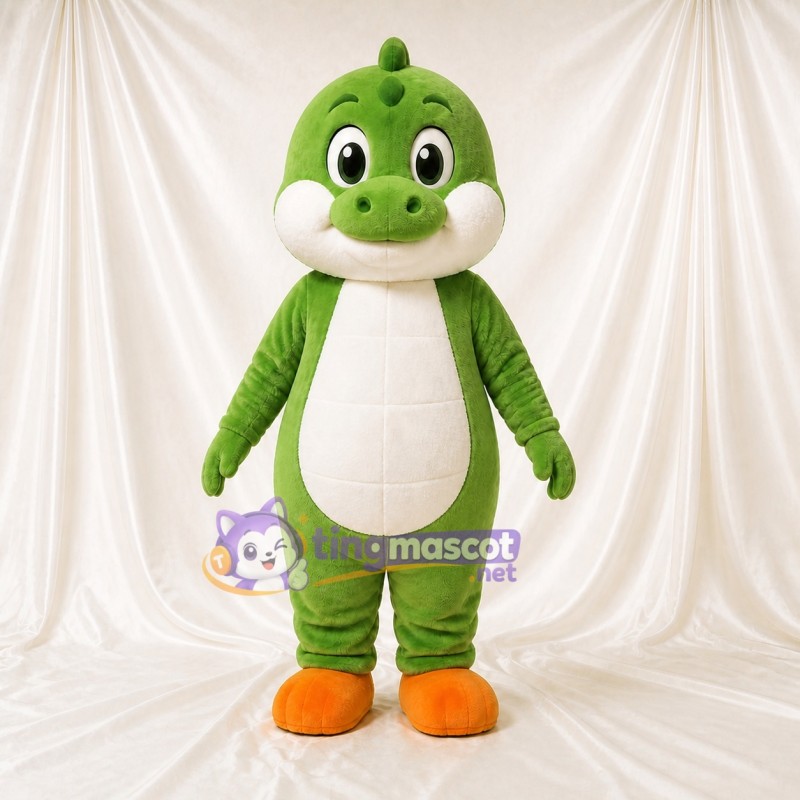 Green Dinosaur Mascot Costume Full Body for Adults School Events