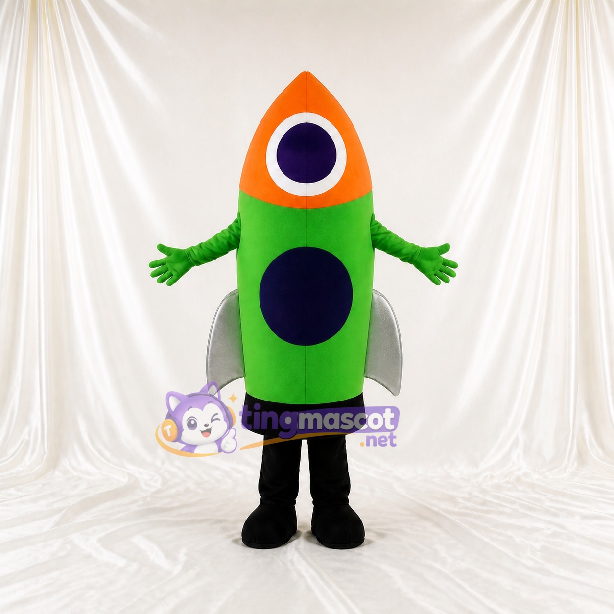 Personnage Fusée Costume de mascotte intégral pour adultes Événements scolaires Personnage Fusée Costume de mascotte intégral pour adultes Événements scolaires