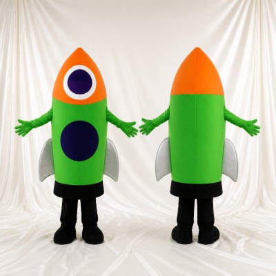 Rocket Character Mascot Costume Full Body for Adults School Events