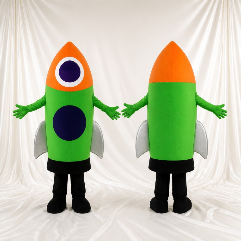 Rocket Character Mascot Costume Full Body for Adults School Events