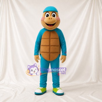 Türkis und Beige Türkise Schildkröte Maskottchenkostüm Ganzkörper für Erwachsene Aquarien