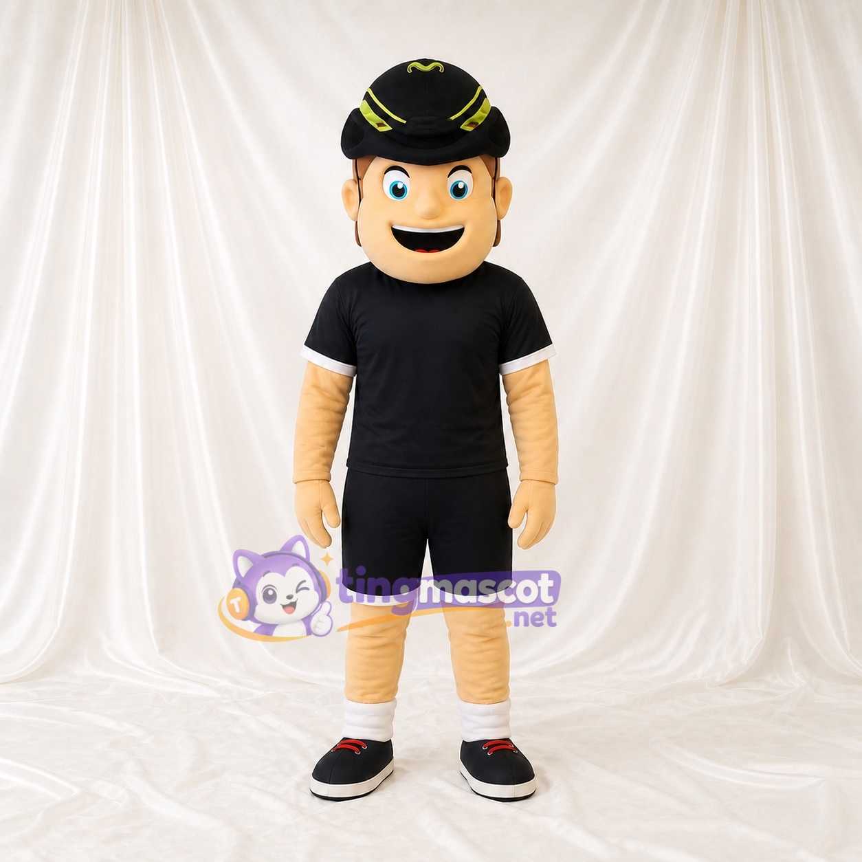 Black Boy Character Mascot Costume Full Body for Adults Sports Events Black Boy Character Mascot Costume Full Body for Adults Sports Events
