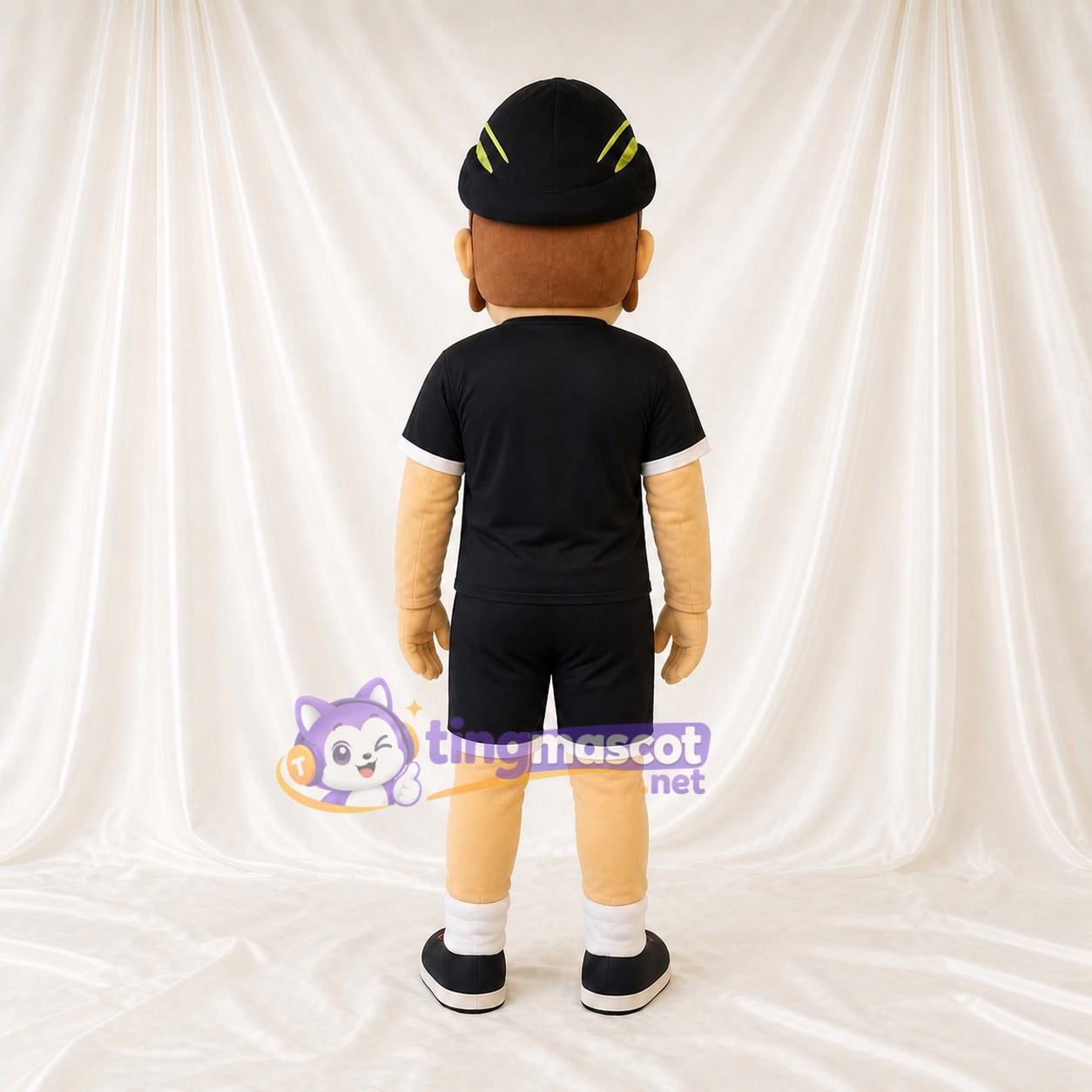 Black Boy Character Mascot Costume Full Body for Adults Sports Events Black Boy Character Mascot Costume Full Body for Adults Sports Events