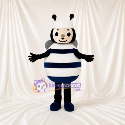 Abeille blanche Costume de mascotte intégral pour adultes Événements scolaires