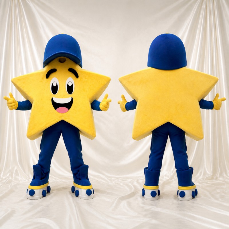 Star Character Mascot Costume Full Body for Adults School Events