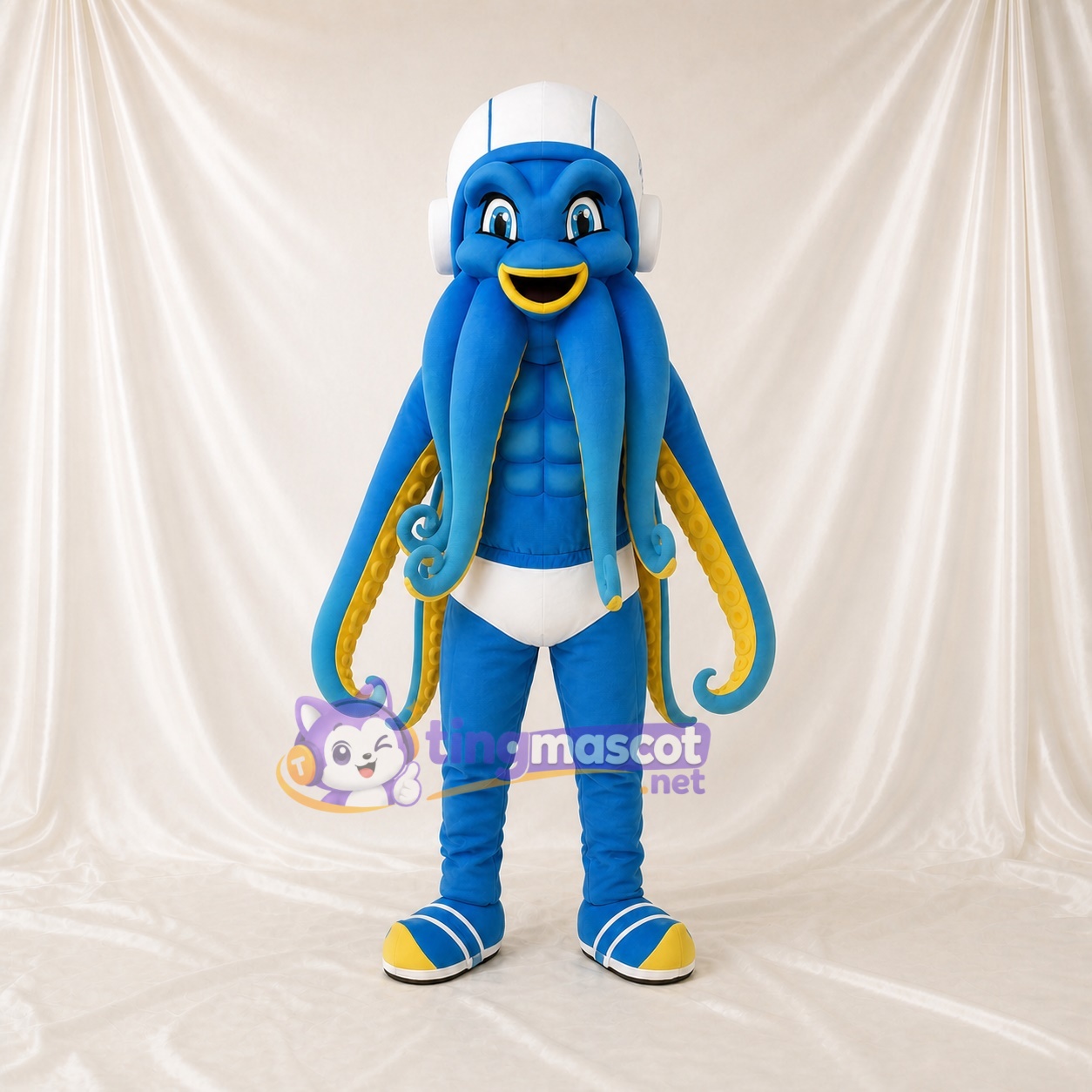 Blaue Krake Maskottchenkostüm Ganzkörper für Erwachsene Aquarien Blaue Krake Maskottchenkostüm Ganzkörper für Erwachsene Aquarien