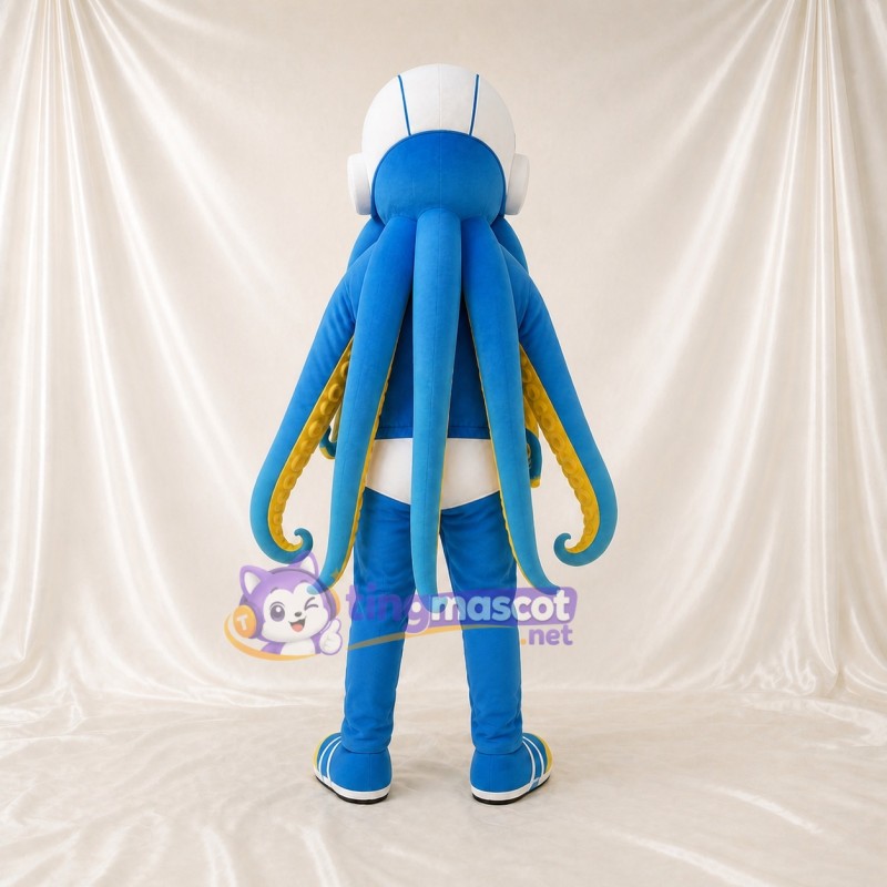 Blue Octopus Mascot Costume Full Body for Adults Aquariums