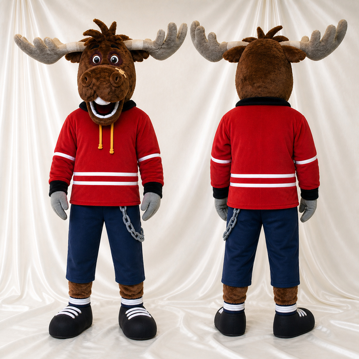 Brown Moose Mascot Costume Full Body for Adults Sports Events Brown Moose Mascot Costume Full Body for Adults Sports Events