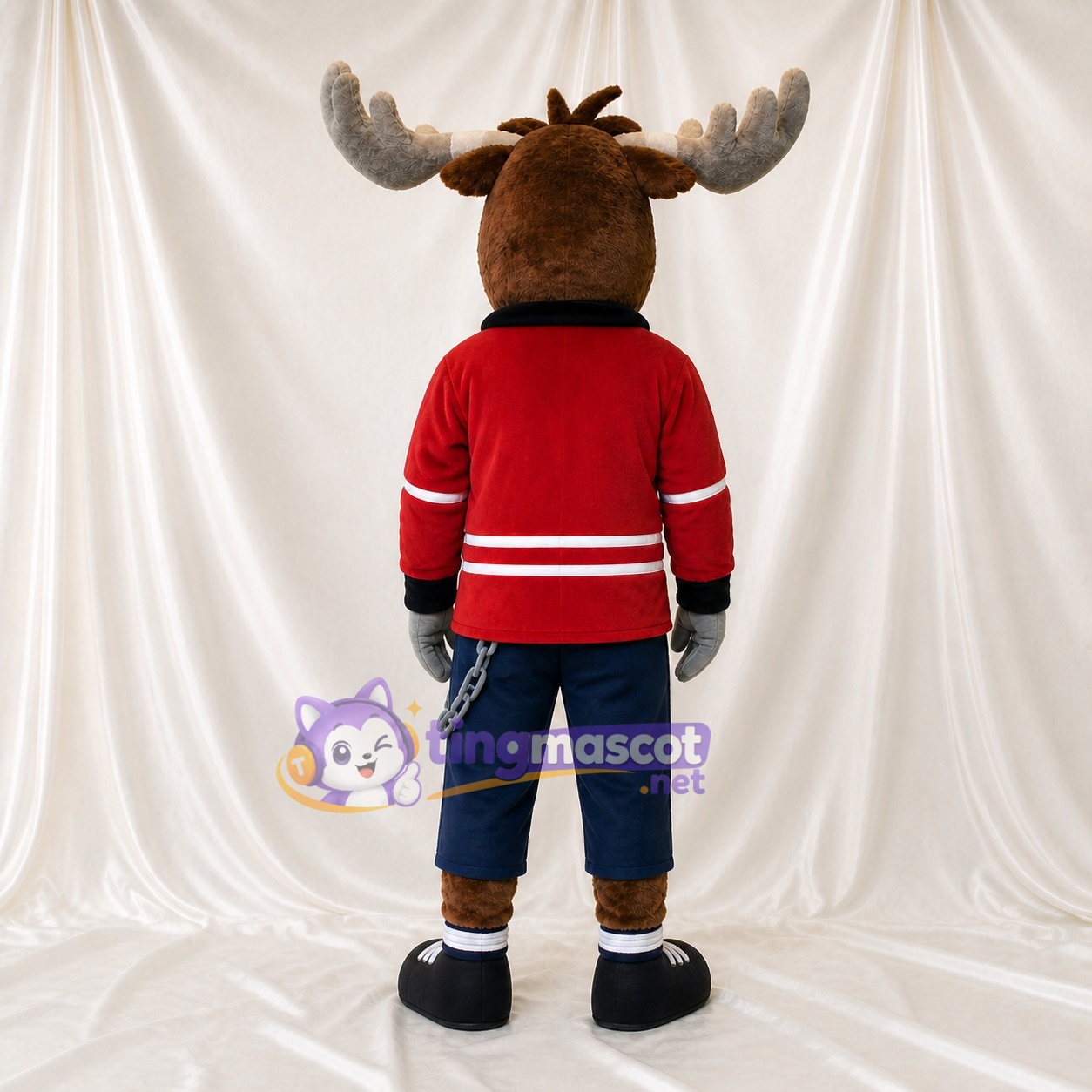 Brown Moose Mascot Costume Full Body for Adults Sports Events Brown Moose Mascot Costume Full Body for Adults Sports Events