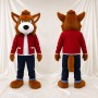 Brown Wolf Mascot Costume Full Body for Adults Sports Events