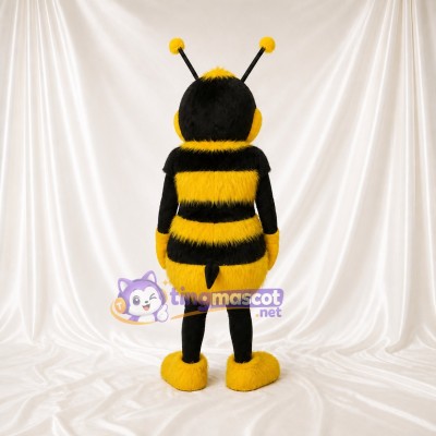Yellow Striped Long Bee Mascot Costume Full Body for Adults School Events