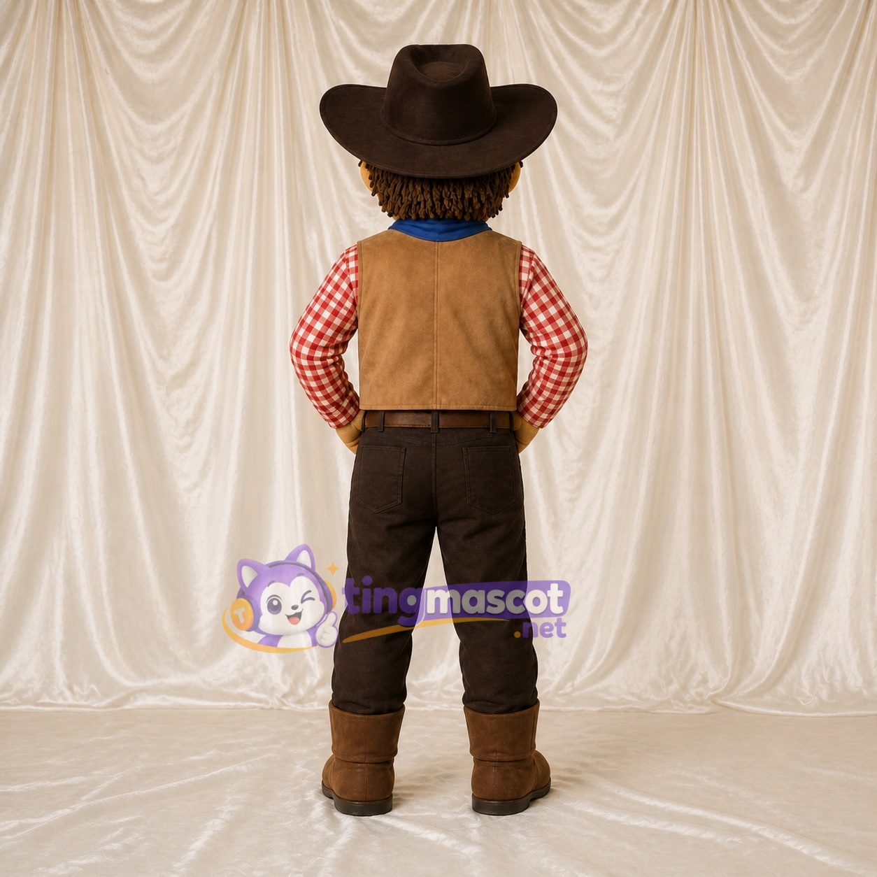 Cowboy Charakter Maskottchenkostüm Ganzkörper für Erwachsene Veranstaltungen Cowboy Charakter Maskottchenkostüm Ganzkörper für Erwachsene Veranstaltungen