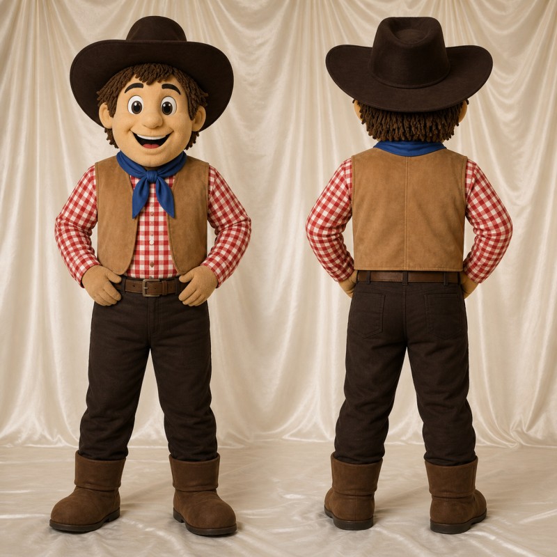 Cowboy Character Mascot Costume Full Body for Adults Events