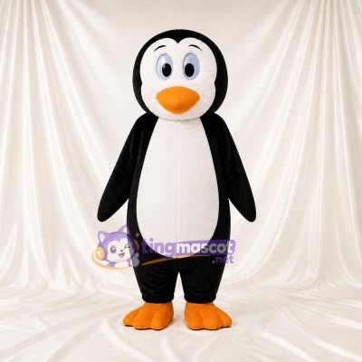 Black Penguin Mascot Costume Full Body for Adults Aquariums
