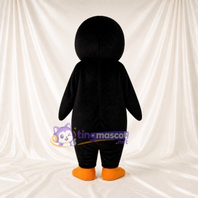 Black Penguin Mascot Costume Full Body for Adults Aquariums