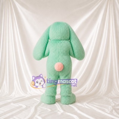 Mint Pink Rabbit Mascot Costume Full Body for Adults School Events