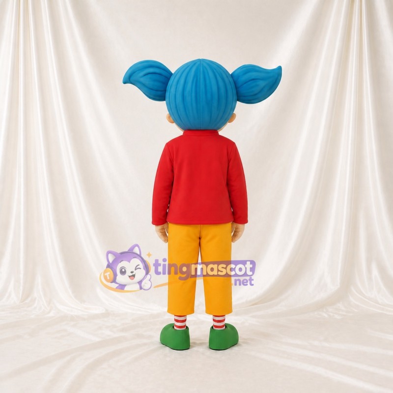Blue Girl Character Mascot Costume Full Body for Adults School Events