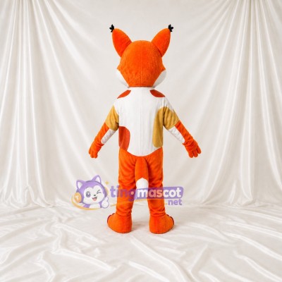 Orange Fox Mascot Costume Full Body for Adults Outdoor Events
