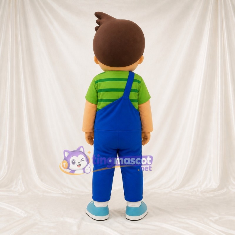 Green Boy Character Mascot Costume Full Body for Adults School Events