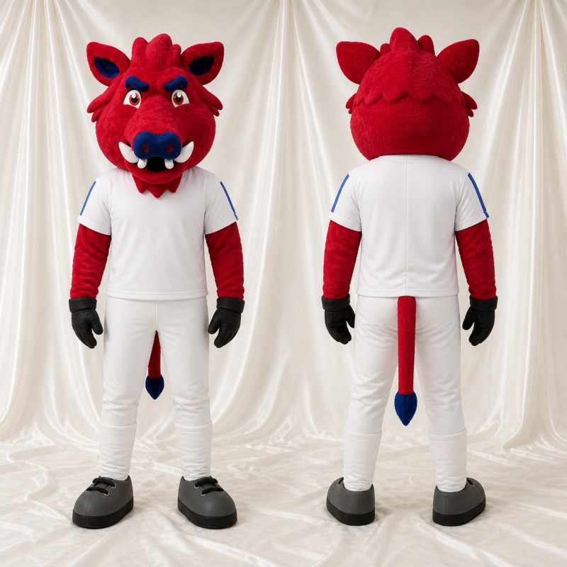 Red Bull Mascot Costume Full Body for Adults Sports Events