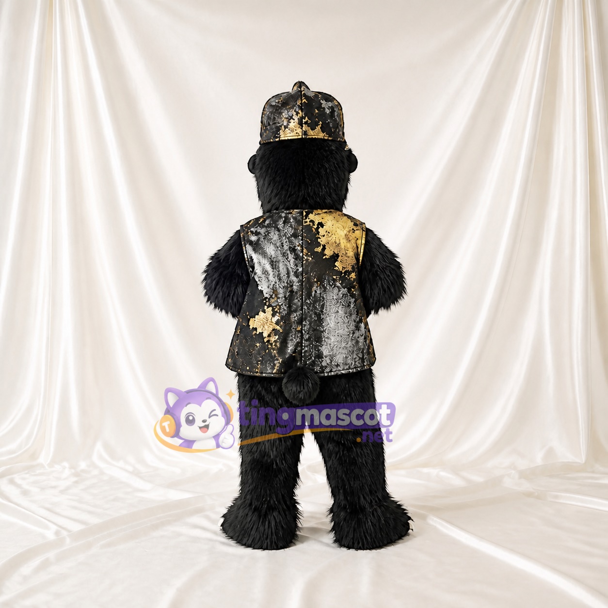 Black Gorilla Mascot Costume Full Body for Adults Sports Events Black Gorilla Mascot Costume Full Body for Adults Sports Events