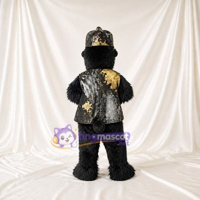 Black Gorilla Mascot Costume Full Body for Adults Sports Events