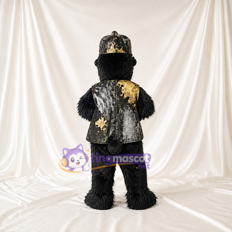 Black Gorilla Mascot Costume Full Body for Adults Sports Events