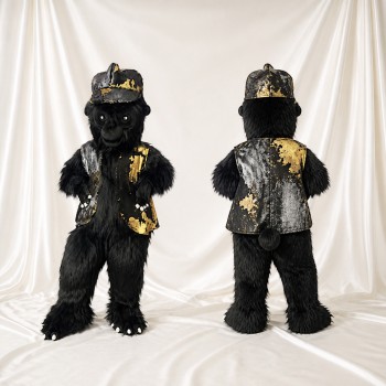 Black Gorilla Mascot Costume Full Body for Adults Sports Events