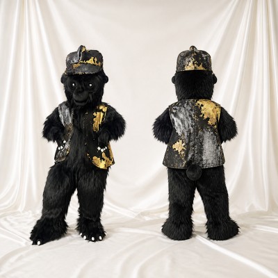 Black Gorilla Mascot Costume Full Body for Adults Sports Events
