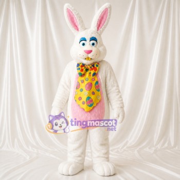 Lapin Blanc Costume de mascotte intégral pour adultes Noël