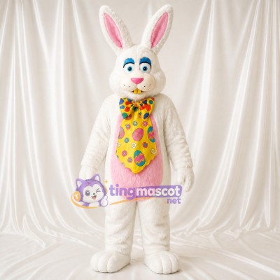 White Rabbit Mascot Costume Full Body for Adults Christmas