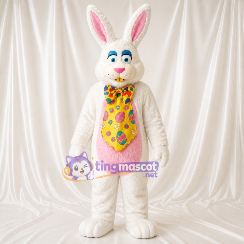 White Rabbit Mascot Costume Full Body for Adults Christmas
