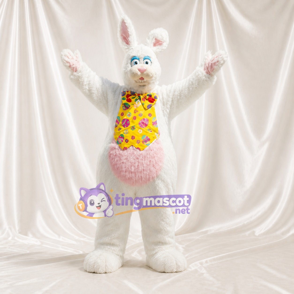 Festlicher Weißer Hase Maskottchenkostüm Ganzkörper für Erwachsene Weihnachten Festlicher Weißer Hase Maskottchenkostüm Ganzkörper für Erwachsene Weihnachten