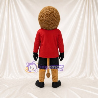 Athletic Tan Lion Mascot Costume Full Body for Adults Sports Events