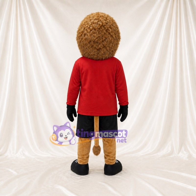 Athletic Tan Lion Mascot Costume Full Body for Adults Sports Events