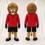 Athletic Tan Lion Mascot Costume Full Body for Adults Sports Events