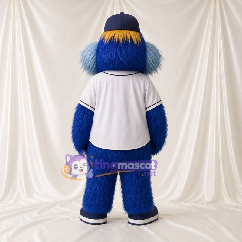 Monstre Hirsute Bleu Costume de mascotte intégral pour adultes Événements sportifs
