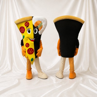 Yellow Pizza Slice Mascot Costume Full Body for Adults Food Events