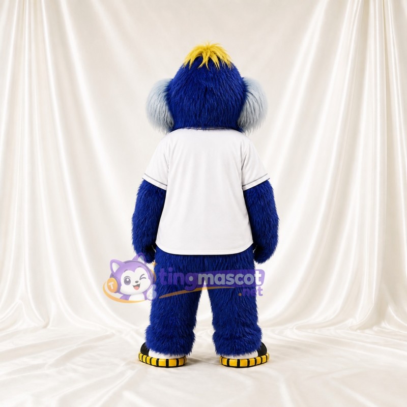 Blue Blue Shaggy Monster Mascot Costume Full Body for Adults Sports Events
