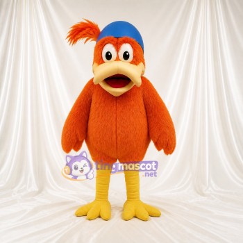 Costume de mascotte canard orange intégral pour adultes – événements sportifs
