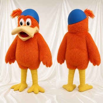 Costume de mascotte canard orange intégral pour adultes – événements sportifs
