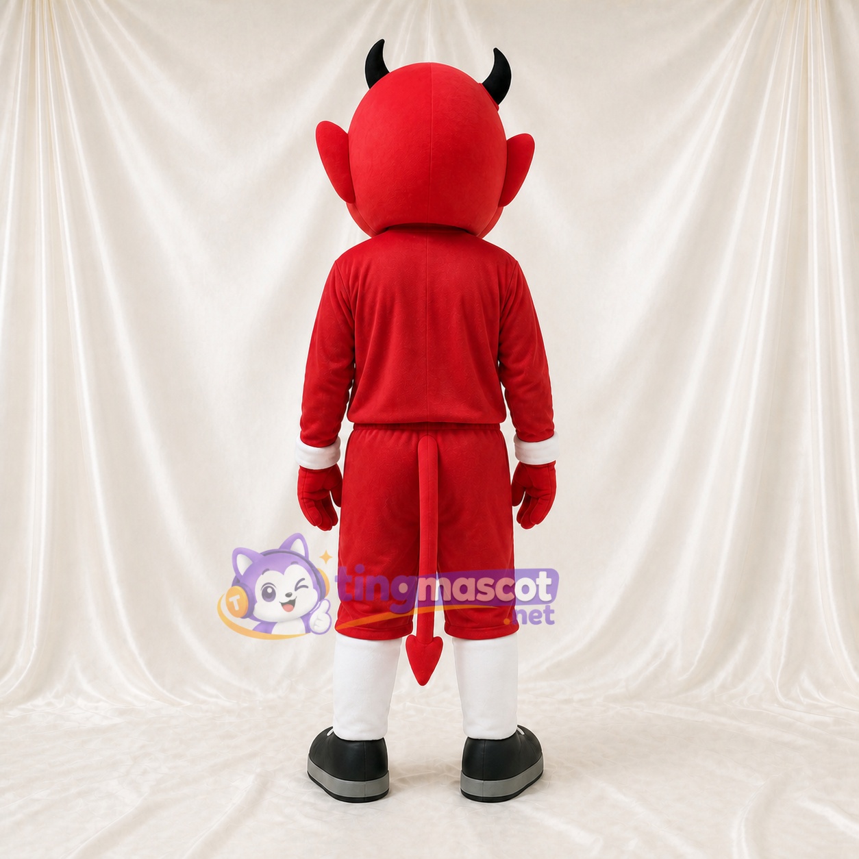Red Devil Character Mascot Costume Full Body for Adults Sports Events Red Devil Character Mascot Costume Full Body for Adults Sports Events