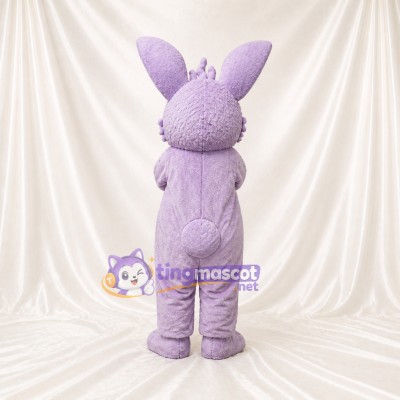 Lavender Rabbit Mascot Costume Full Body for Adults School Events