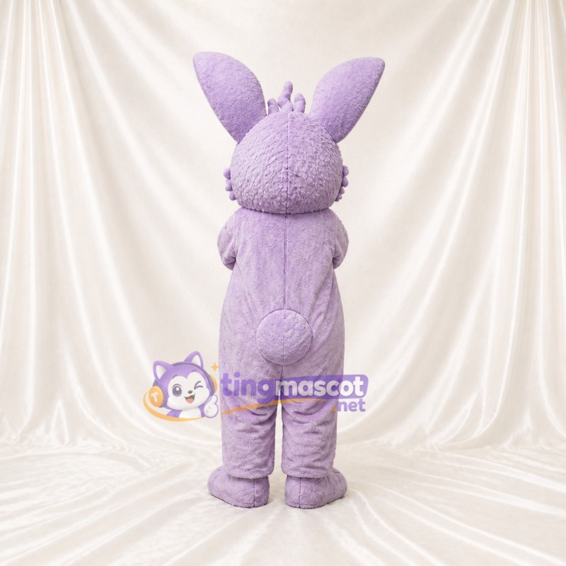Lavender Rabbit Mascot Costume Full Body for Adults School Events